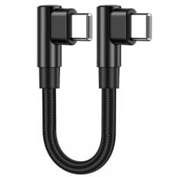 60W USB C To Type C PD Fast Charger Cable 90 Degree Angle Charging Cord Wire for iPhone 15 16 Pro Max Xiaomi Huawei Macbook iPad