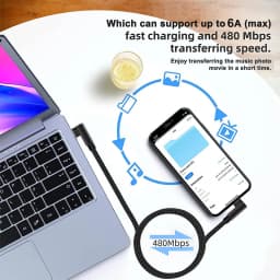 60W USB C To Type C PD Fast Charger Cable 90 Degree Angle Charging Cord Wire for iPhone 15 16 Pro Max Xiaomi Huawei Macbook iPad