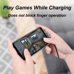 60W USB C To Type C PD Fast Charger Cable 90 Degree Angle Charging Cord Wire for iPhone 15 16 Pro Max Xiaomi Huawei Macbook iPad