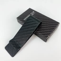 22mm High Quality Real Carbon Fiber Mini Money Clip Durable Slim Credit Card Holder For Men Women
