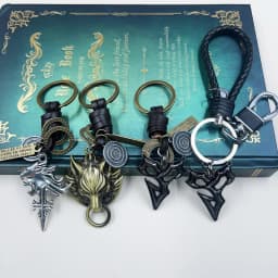 22cm Lion Heart Gunblade with Keychain FF VIII Game Merchandise Squall Leonhart Metal Blade Model for Home Decoration Collection
