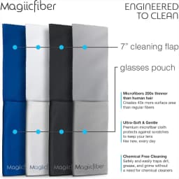 MagiicFiber Glasses Cleaning Cloth Bag (4 Pieces, Soft) Can Be Used for Glasses Cleaning, Soft Glasses Case, Sunglass Bag