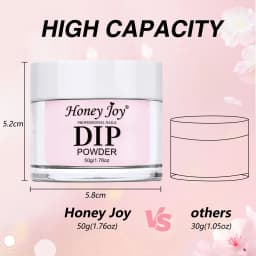 Honey Joy 50g Dipping Nail Powder Pink Clear Nude Dip Powder Nature Dry Without Lamp Cure for French Nail Art DIY Salon Effect