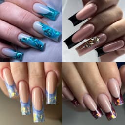 TP 140pcs/box Dual Nail Forms Acrylic False Nail Tips Poly Nail Gel Full Cover Top Forms for Extension Quick Building Gel Molds