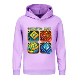 Geometry Dash Clothes Kids Spring Autumn Hoodies Baby Boys Hooded Sweatshirts Toddler Girls Casual Outerwear Children Coats