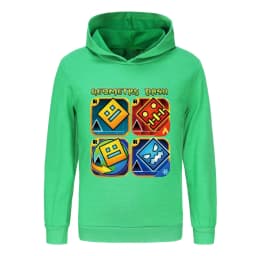 Geometry Dash Clothes Kids Spring Autumn Hoodies Baby Boys Hooded Sweatshirts Toddler Girls Casual Outerwear Children Coats
