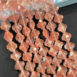 Natural Faceted Flower Clover Quartz Turquoise Agates Spacer Beads For Jewelry Making DIY Bracelet Necklace 12MM 14MM