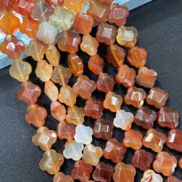 Natural Faceted Flower Clover Quartz Turquoise Agates Spacer Beads For Jewelry Making DIY Bracelet Necklace 12MM 14MM