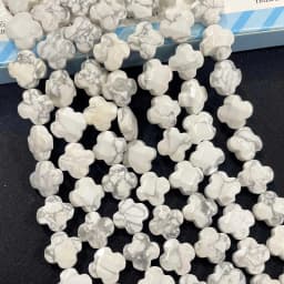 Natural Faceted Flower Clover Quartz Turquoise Agates Spacer Beads For Jewelry Making DIY Bracelet Necklace 12MM 14MM