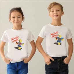 Blame John Printed Teenage Tops T-shirt Boys Girls Summer Casual Funny Fashion O-Neck Short Sleeve Children Colorful Clothing