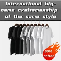 Breathable Cotton Round Neck T-Shirt 2025 Loose Casual Street Clothes Short Sleeves Neutral Comfortable Daily Wear