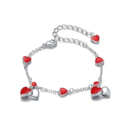 Heart Bracelet Chain Charm Bracelets for Kids Girls Toddle Children Daily Wear Birthday Party Gift