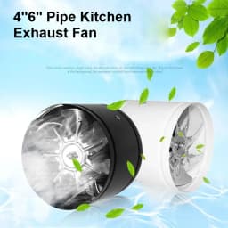 220/110V Metal Round Duct Fan 4" 6" Booster Exhaust Ventilator Ventilation Vent Air for Window Wall Bathroom Toilet Kitchen