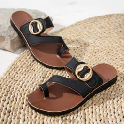 Elegant Ladies Fashion Sandals with Unique Buckle Design Premium Leather Comfortable Footwear Simple Personality