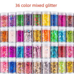 Ultra Fine Glitter 36Colors Set, Holographic Glitter Powder for,Epoxy Resin Arts and Crafts Glitter,Glitter for Nail Makeup