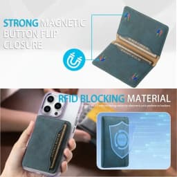 Credit Card Wallet-Magnetic Phone Case with 3 Card Slots,Faux Leather,Strong Magnet for Secure ID&Credit Card Storage,Men'S Gift