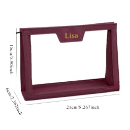Customized Name Skin Care Storage Bag, PVC Spliced Leather, Travel Large-Capacity Waterproof Makeup Bag, Toiletry Bag