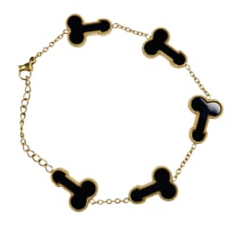 luxurious Hip Hop Punk Personality Genital prank Titanium Steel Gold Color Bracelet For Men Women Girl Jewelry Y2K Accessories