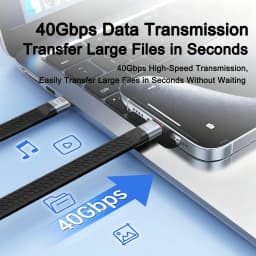 PCONEQE USB 4 Cable Portable Keychain C to C Cable 240W 40Gbps for Thunderbolt 3/4 iPhone 17 with iPhone USB-A OTG Converter