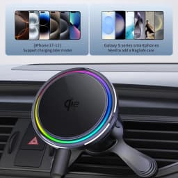 HaaYot QI2 Ice Cooling 25W Magnetic Wireless Car Charger RGB Fast Charging Car Phone Holder Stand For Magsafe iPhone 17 16 15 14