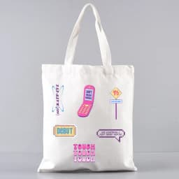 KATSEYE Handbags Fashion Handbag Canvas Bag Tote Ladies Casual Shoulder Bag Reusable Shopping Bags
