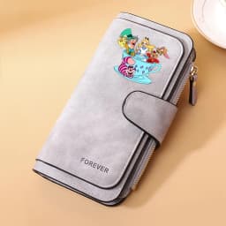 Alice in Wonderland Buckle Women Wallets Long Leather Top Quality 15 Card Holder Classic Female Purse Zipper Wallet For Ladies