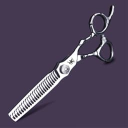 Silver 6-inch Muscle Handle Hair Scissors for Hairdressers, Cutting and Various Sizes of Thinning Scissors
