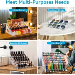 3/5/7 Layers Acrylic Nail Polish Display Organizer UV Gel Shelf Quick Install Cosmetic Rack Jewelry Stand Manicure Storage