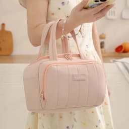 Quilted Insulated Leakproof Insulated Lunch Box Large Capacity Travel Lunchbox Lunch Tote Bags for Work Travel Beach Or Picnic