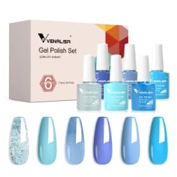 Venalisa Nail Gel Polish Kit HEMA TPO FREE Nude Pink Color Collection Self Leveling Full Coverage Nail Manicure Set 6Pcs Kit