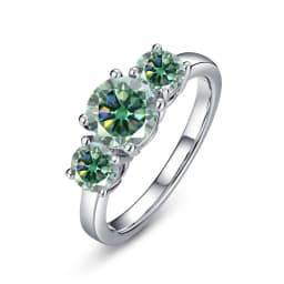 JoyceJelly S925 Sterling Silver Colors Moissanite Ring 2CT 4CT Total Full Moissanite Diamond Jewelry For Wedding Engagement Gift