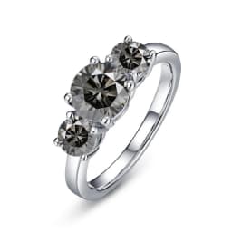 JoyceJelly S925 Sterling Silver Colors Moissanite Ring 2CT 4CT Total Full Moissanite Diamond Jewelry For Wedding Engagement Gift