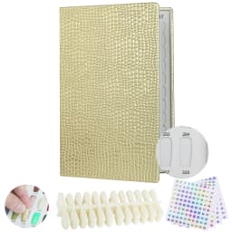 New 308/216/160/120 Professional Model Nail Polish Color Leather Cover Display Bookshelf Color Card Chart Painting Nail Art Tool