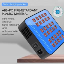 300W/200W/100W 10/20/40/60 Ports USB Charger Display For Android iPhone Adapter Multifunctional HUB Charging Station Dock Socket
