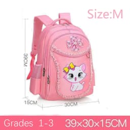 Pink Cat Children Girl Backpack Bowknot Kid School Bag Cartoon Bookbag Cute Princess Kindergarten Primary School Girl Backpack
