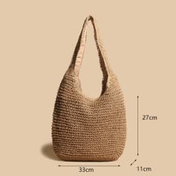 Casual Straw Woven Shoulder Bags For Women Wicker Handbags Handmade Summer Beach Bag Female Travel Large Capacity Rattan Totes