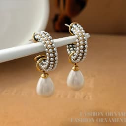 Modern Jewelry Elegant Temperament Teardrop Simulated Pearl Earring For Women Fashion Accessories