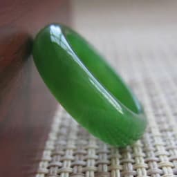 Natural Green Hetian Jade Ring Chinese Jadeite Amulet Fashion Charm Jewelry Hand Carved Crafts Gifts for Women Men Rings