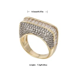 Hand -shaped design inlaid Ms. Ring Wasteen Ring Fashion Jewelry Copper Plated 18K Golden Birthday Memorial Exquisite Gift