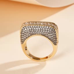 Hand -shaped design inlaid Ms. Ring Wasteen Ring Fashion Jewelry Copper Plated 18K Golden Birthday Memorial Exquisite Gift
