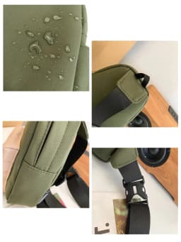 Trendy Contrasting Mini Chest Bag for Men Fashion Nylon Men's Lightweight Crossbody Bag Unisex Casual Street Phone Sling Bags