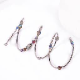Layered Wrap Bangle Turquoise Bracelet - Bead Bracelet with Natural Agate Stone, Gifts for Women Men Mom Girls
