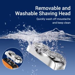 Electric Smart Shaver Digital Display Waterproof Beard Trimmer for Men Mini Dual Blade Shaver Powerful Beard Trimmer Remover