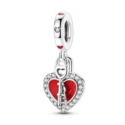 Romantic Valentine's Day Charms Pink Heart Rose Bear Charms Fit for 925 Silver Bracelet Necklace Women Anniversary‘s Gifts