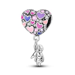 Romantic Valentine's Day Charms Pink Heart Rose Bear Charms Fit for 925 Silver Bracelet Necklace Women Anniversary‘s Gifts