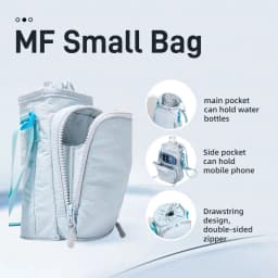 Small Water Bottle Carrier Bag with Adjustable Shoulder Strap Convenient Outdoors Water Bottle Pouch with Phone Pocket