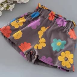 Baby Girls Flower Print Clothes Set Summer Crew Neck T-shirts and Shorts Suit Children Fashion Top Bottom 2pcs Outfits Tracksuit