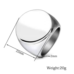 Customized Signet Ring Engrave Name Logo Photo Jewelry Stainless Steel Round Men Women For Family Wedding Personalized Gifts