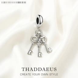 Love Keys Pendant Dangle Charm For Women New 925 Sterling Silver Romantic Fine Jewelry Gift