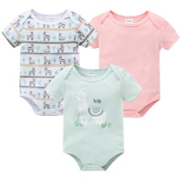 New Baby Boy Clothes Summer 100%Cotton Blue Grey Tie Print Three Piece Short Sleeve Bodysuit Pants Vetements Bebe For 0-12M